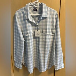UNTUCKit Checkered Hi-Low Button-Down Shirt - NWT